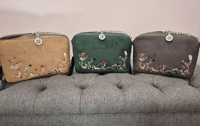 Embroidered Crossbody Bag