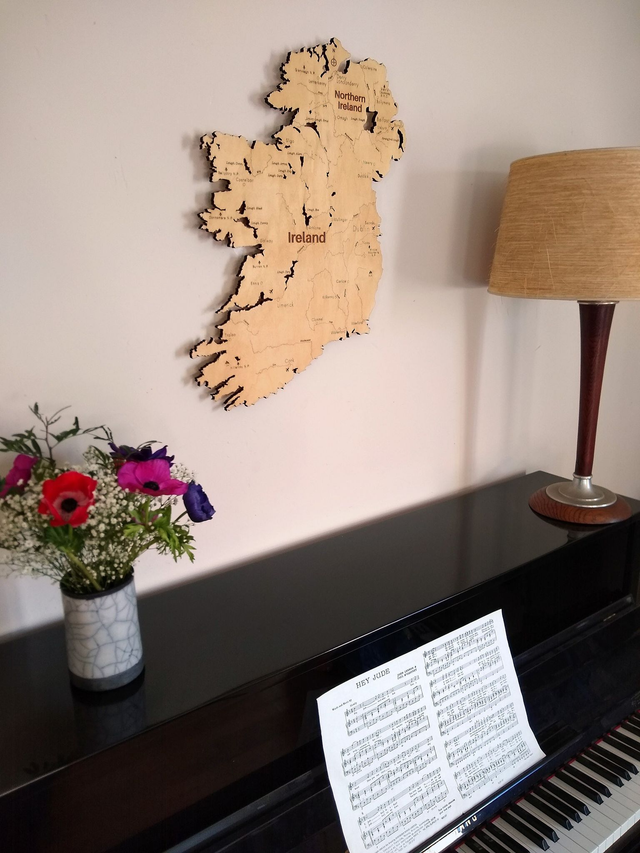 A04 – Carte d'Irlande - Décoration murale design