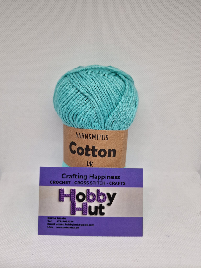 Yarnsmiths Cotton DK Yarn 50g - Aqua