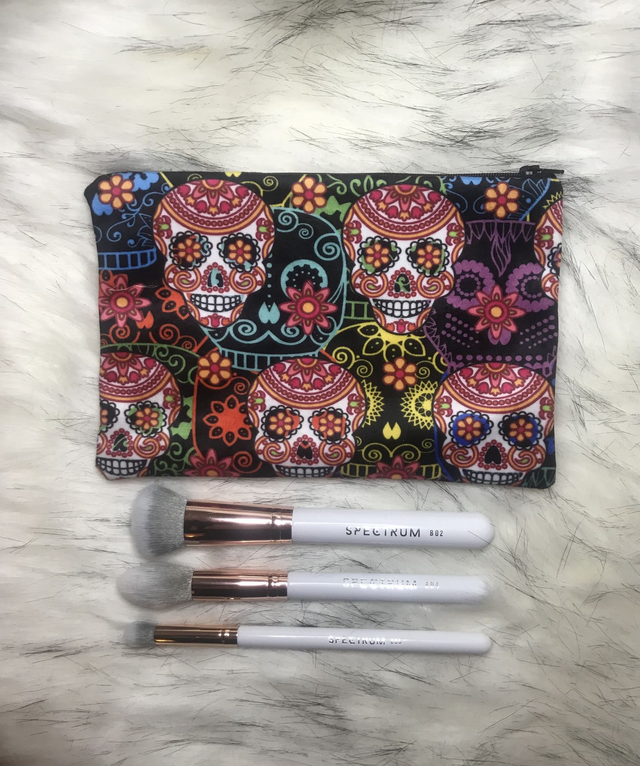 Handmade "Carnival skulls" clutch bag