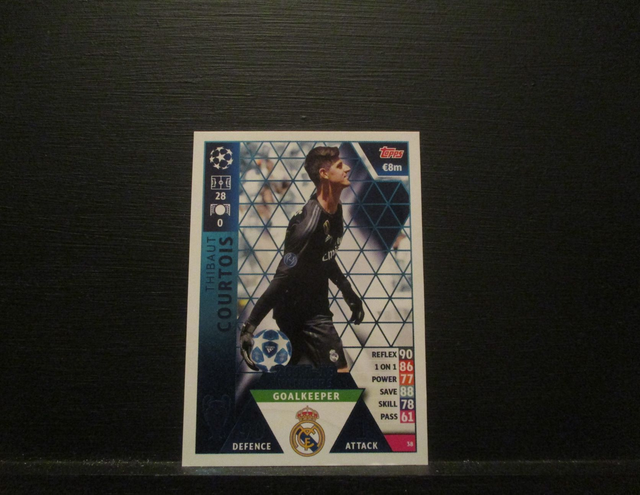 Thibaut Courtois - UEFA Champions League Match Attax 2018/19 Original Trading Card #38