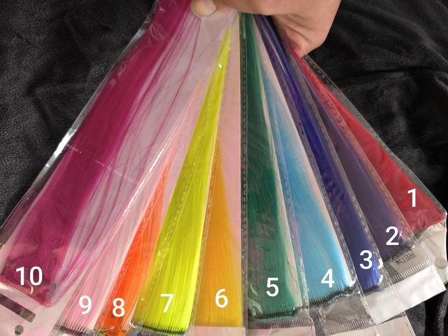 Clip mèche cheveux colorés 