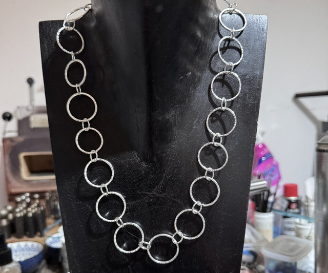 STERLING SILVER LINK NECKLACE 