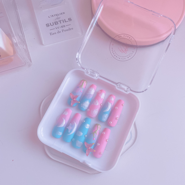 Set de Press-on Nails "Rêves Célestes" ☁️🦋