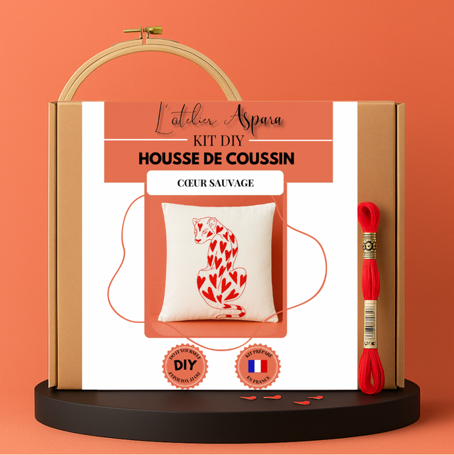 Kit DIY housse de coussin "Coeur sauvage"