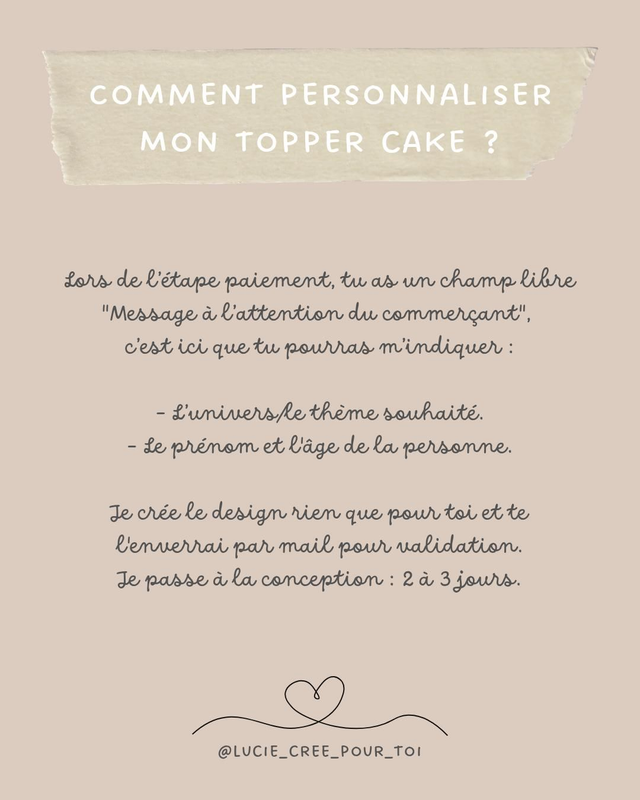 Topper cake - anniversaire