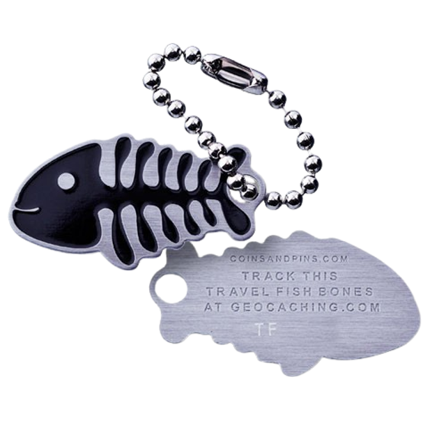 Travel Fish Bones tag