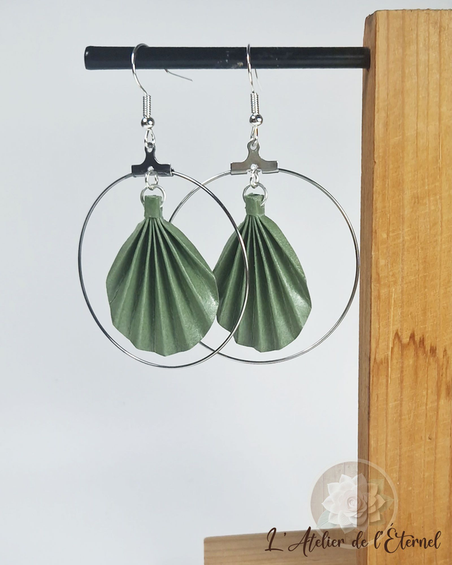 Boucles d'oreilles créoles Licuala