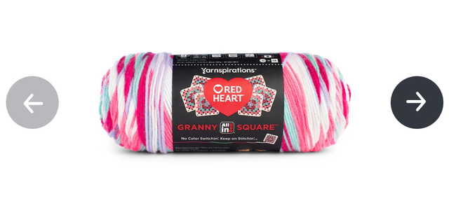 Red Heart Granny Square pink punch