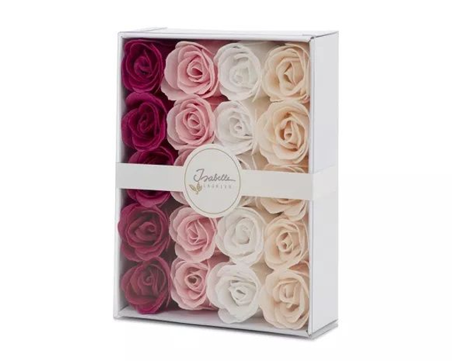Coffret de 20 roses de bains - parfum rose - marque Isabelle Laurier