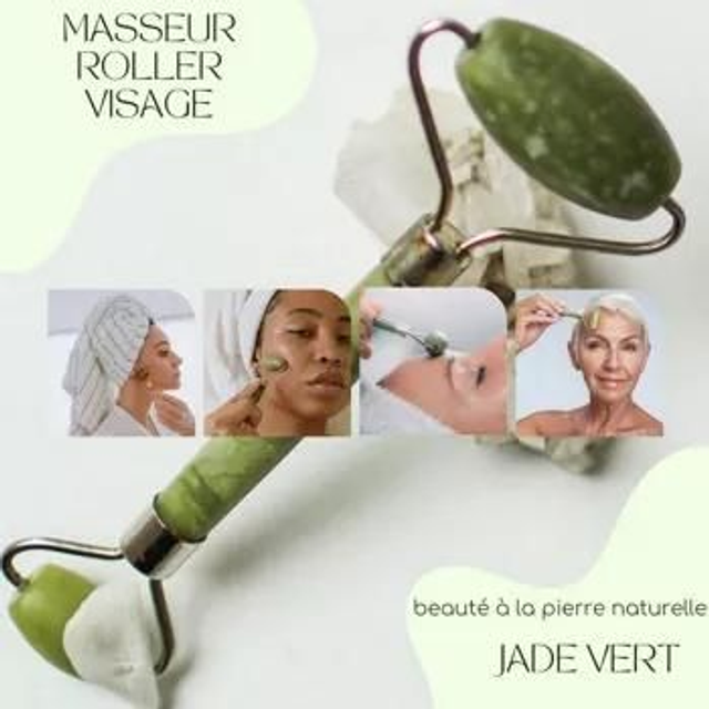 Rouleau visage "Jade verte"