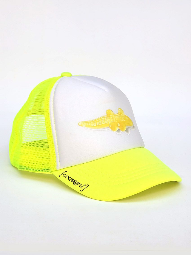 CASQUETTE ENFANT TRUCKER_JAUNE_FLUO_CROCO
