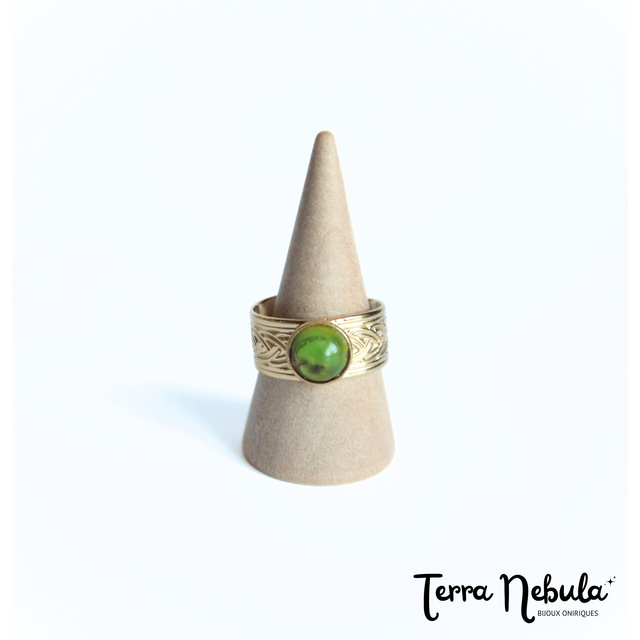 Bague Entrelacs Odin Vert Clair UNISEXE | BA06