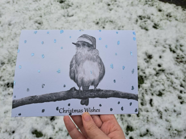 Christmas Robin Foiled Greetings Card