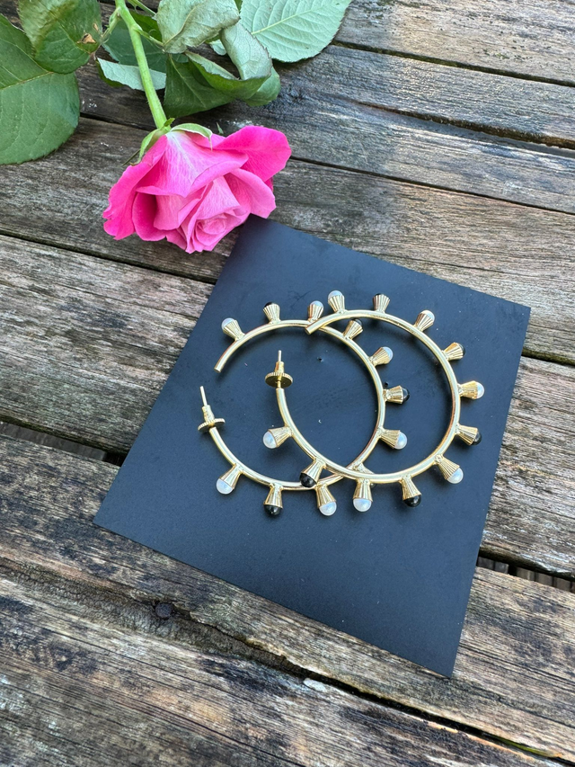 Loop earrings - brass