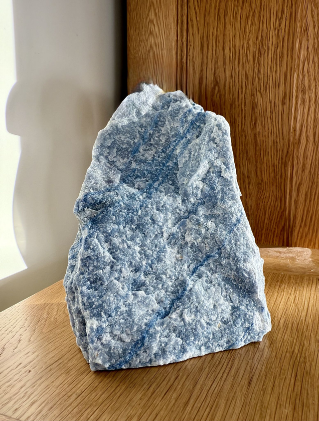 Blue Quartz Cut Base Crystal 