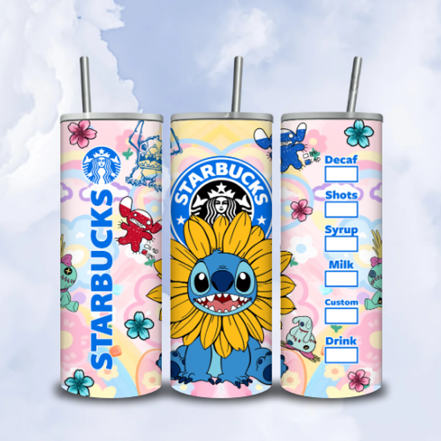 Tumbler Starbuck Stitch Tournesol Pastel