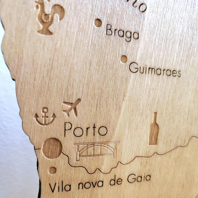 A06 – Carte du Portugal - décoration murale design