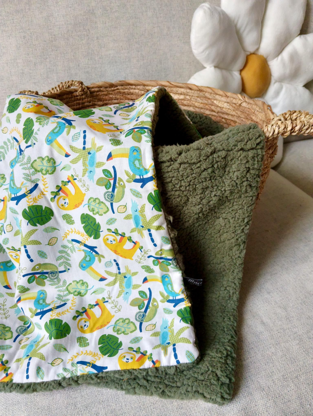 Couverture bébé douce en coton, moumoute et minki