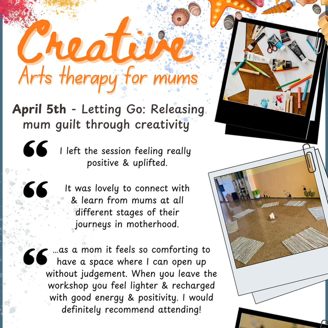 Creative Arts Therapy workshop: mum guilt