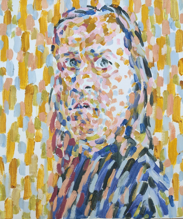 Jak z bicza strzelił, 65x55 olej płótno 2014-17