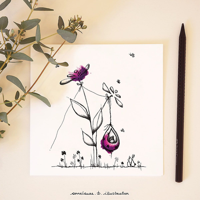 Carte &quot;Comme une fleur&quot;