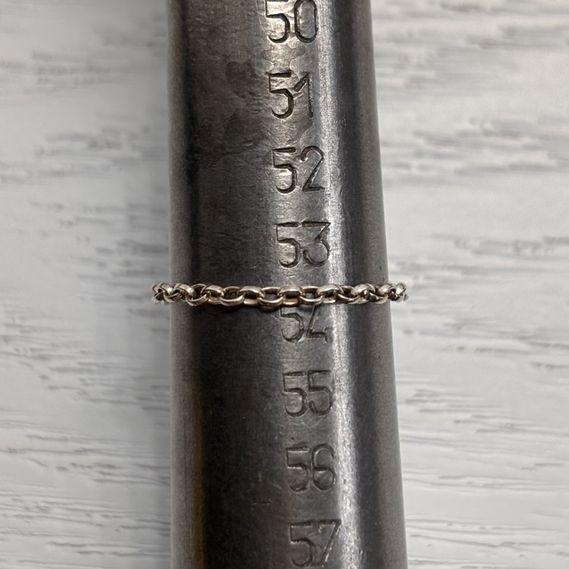 Bague Chaîne jaseron 1,7mm taille 53,5