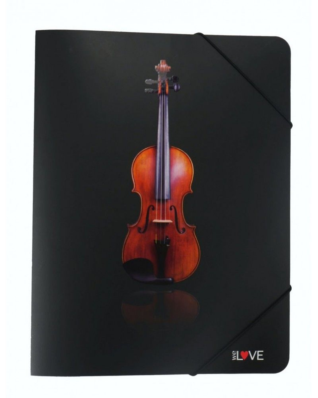 Pochette cartonnée violon A4 avec élastiques 