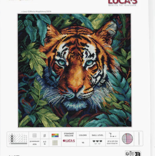 Cross Stitch Kit Luca-S - Tiger of the Jungle