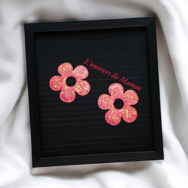 2 Pampilles fleur  (créoles interchangeables)    