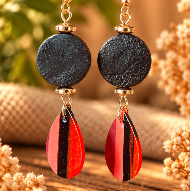 Boucles EXODE Raye rouge