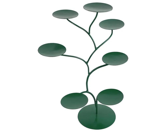 Bougeoirs lotus présentoir vert