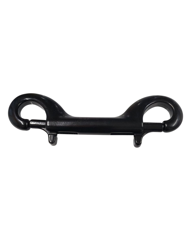 Tecline double mousquetons noir 100mm