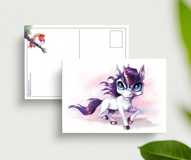 Carte postale Licorne