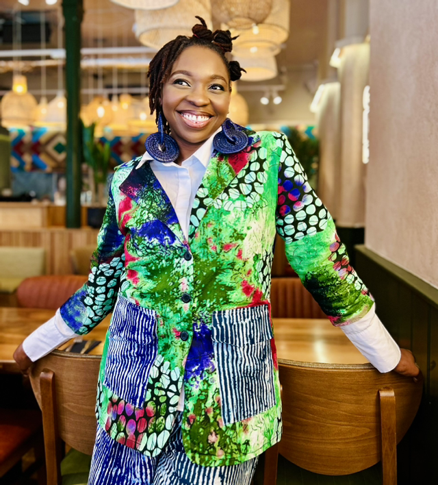 Green Blue Statement Suit