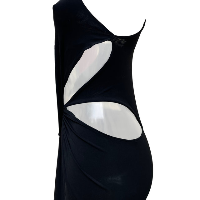 Roberto Cavalli FW 2003 – Robe longue drapée à découpes