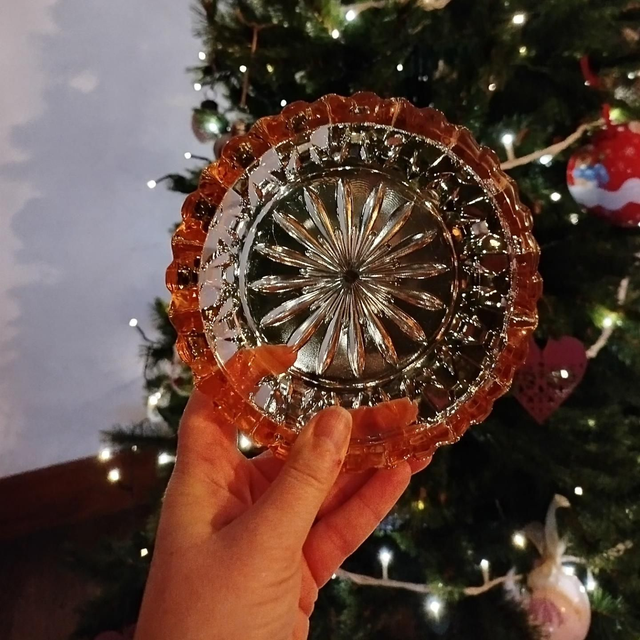 Cendrier rose vintage 