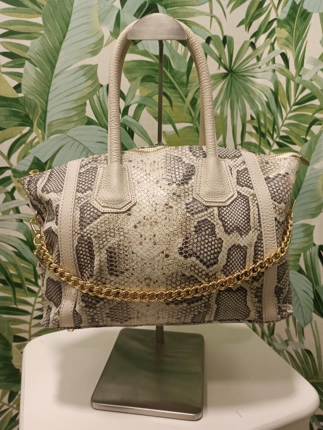 Borsa in vera pelle pitonata