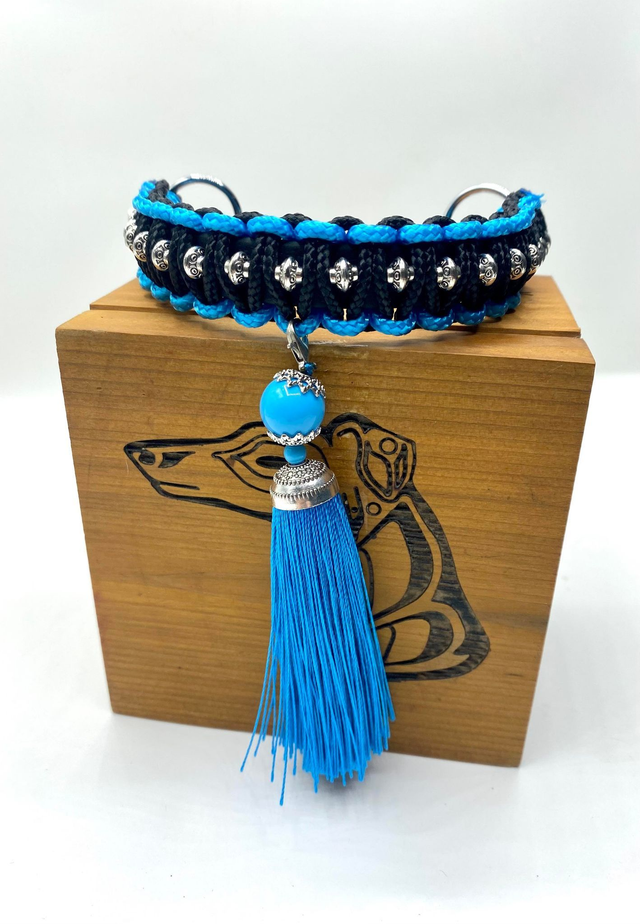 Collier CHARLESTON  bleu turquoise 