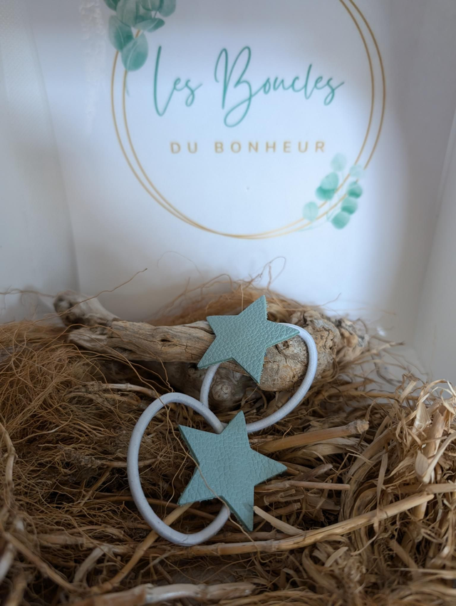 Élastique étoile bleue ciel 