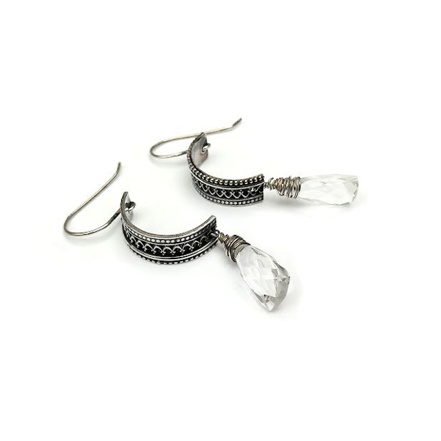 Bergkristal oorbellen