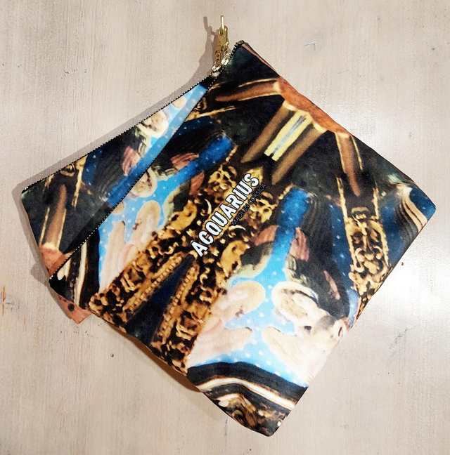 Valencia Voutes. Pochette et trousse en velours.