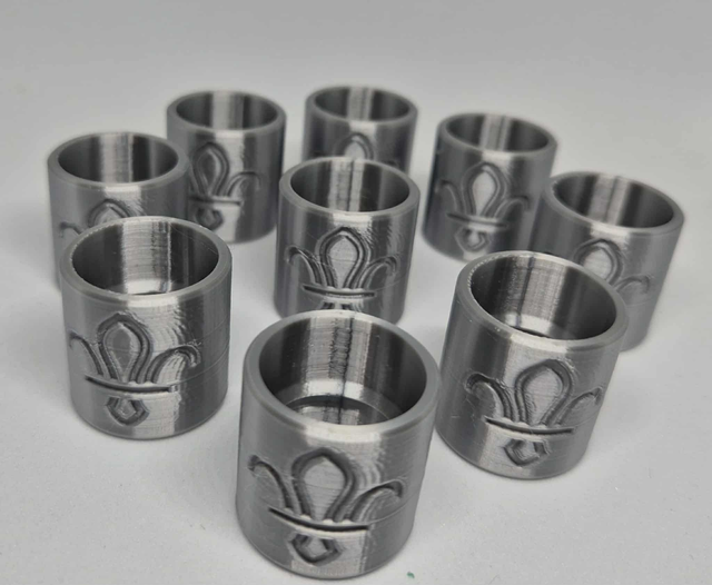 Woggle - Gloss - Silver - 10 Pack