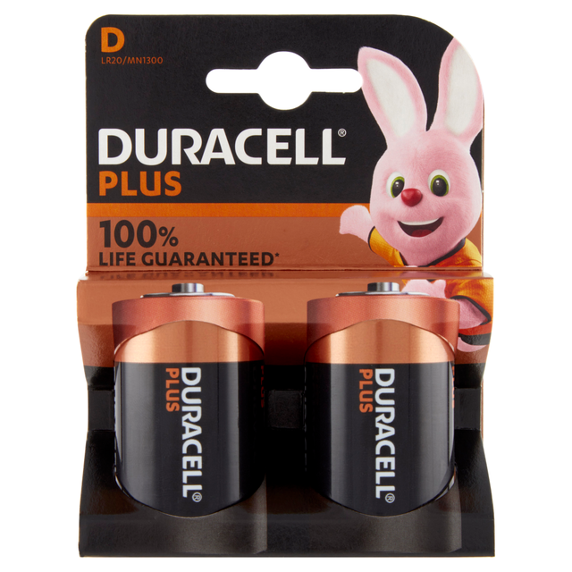 Duracell Plus Power Alkaline D Size Batteries