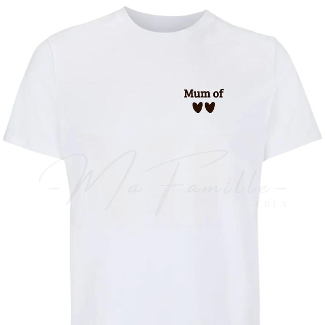 T-shirt BLANC MIXTE brodé - Mum of...