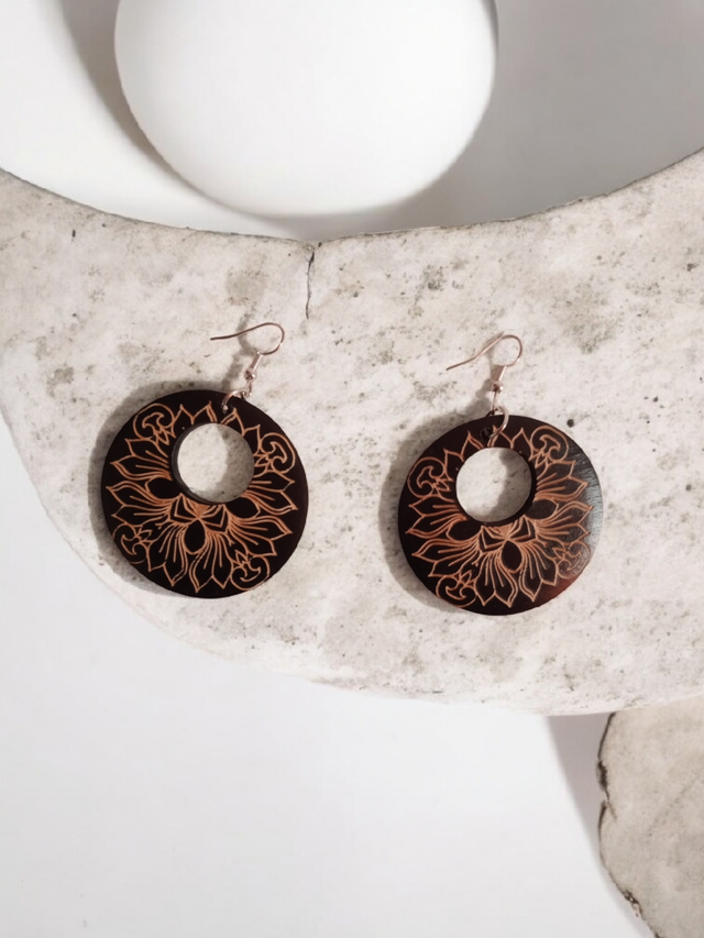 Boucles d’oreilles “Mali Lotus Royale”