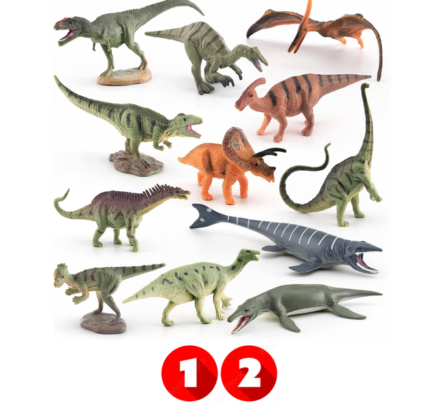 BEST VALUE OFFER - Gift pack of 12  Dinosaur Toy Figures  (includes delivery)