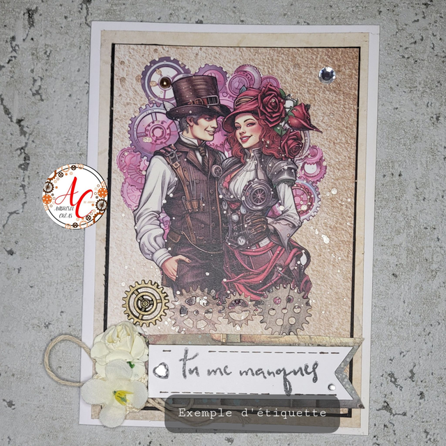 Carte Double _ Couple Steampunk V.2