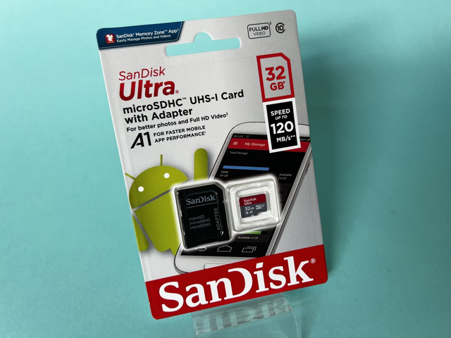 SanDisk 32GB microSDHC Card+Adapter