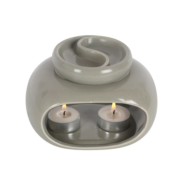 Grey double wax burner 